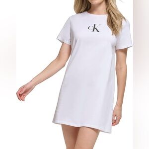 Calvin Klein T-Shirt Dress M one white / one grey NEW